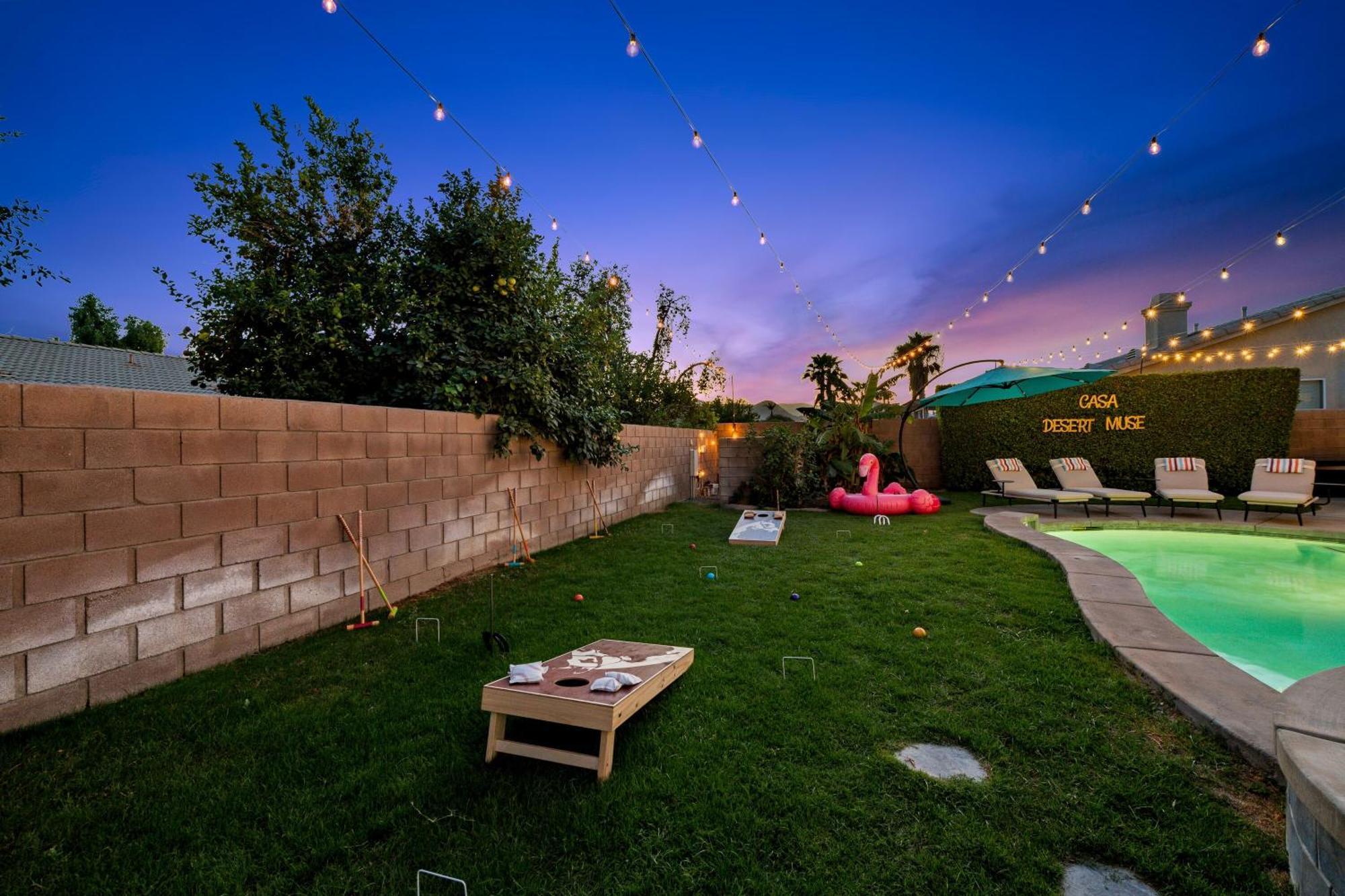 Casa Desert Muse With Heated Pool Spa Firepit Mini Golf And Games Indio Kültér fotó